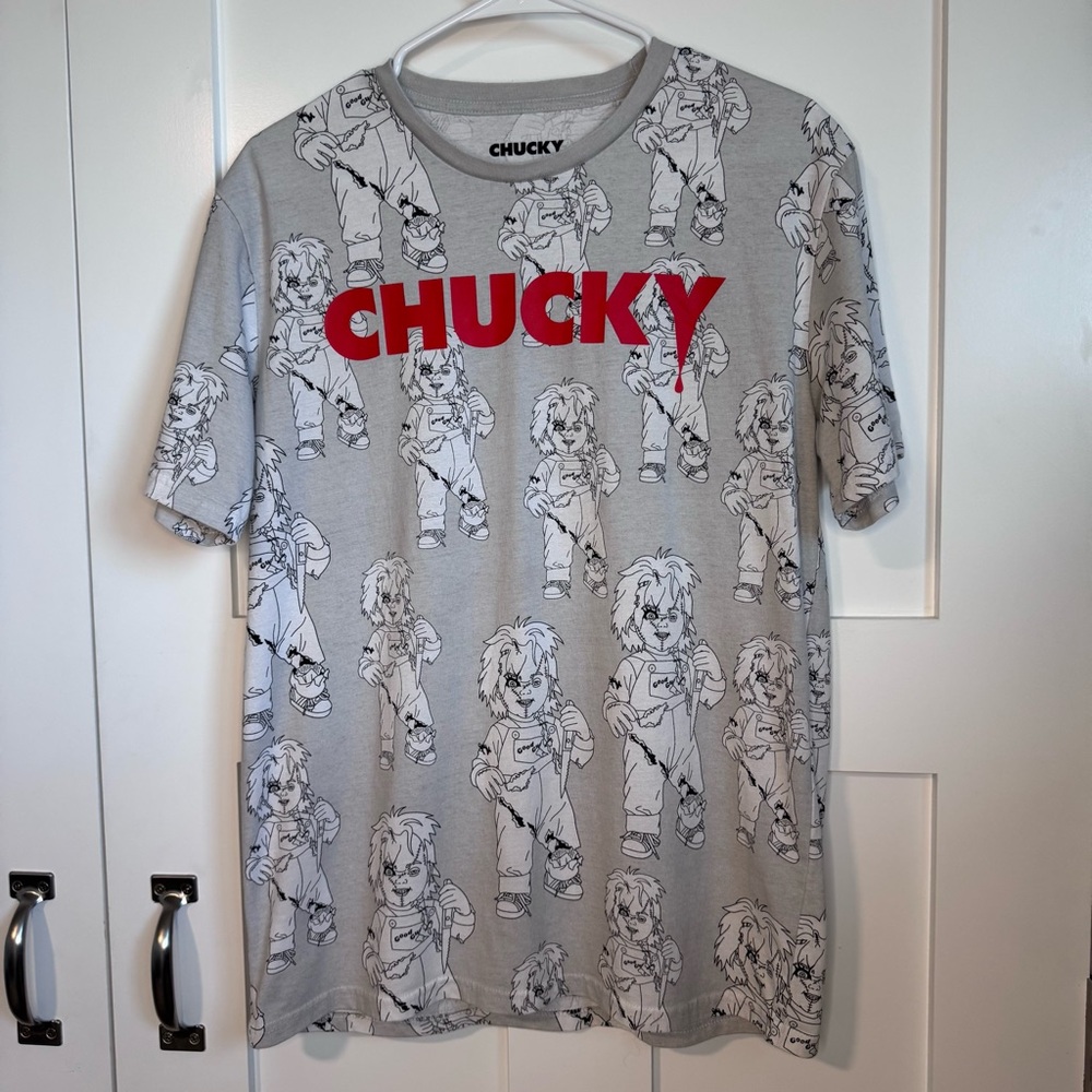 Men's‎ Chucky All-Over Print Graphic T-Shirt Size Medium Cotton Blend
